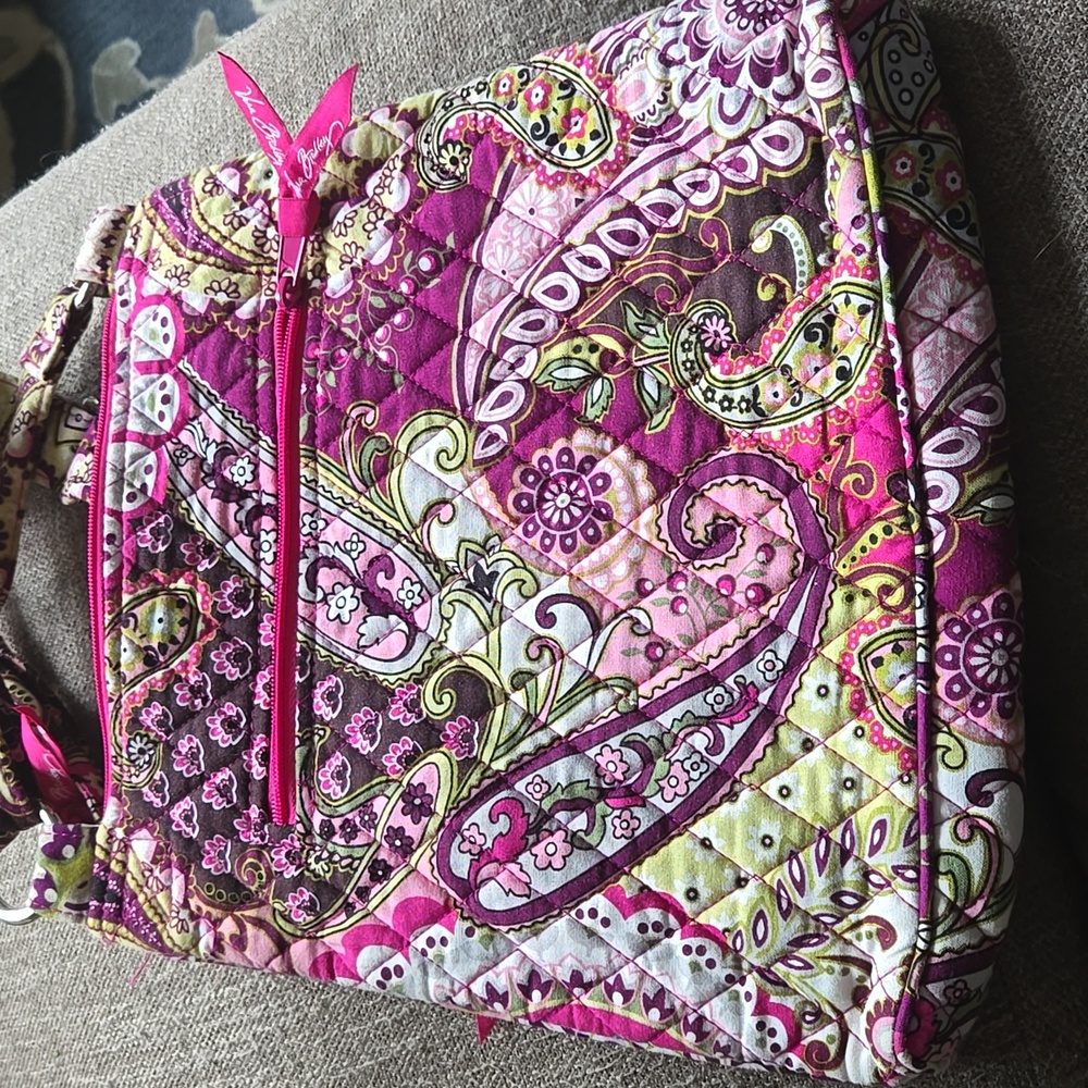 Vera Bradley Pink Paisley Crossbody Hipster Bag